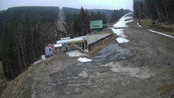 Modrá sjezdovka - dojezd k lanové dráze