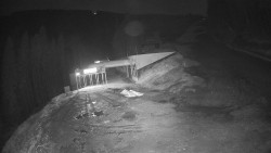 Modrá sjezdovka - dojezd k lanové dráze