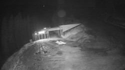 Modrá sjezdovka - dojezd k lanové dráze