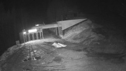 Modrá sjezdovka - dojezd k lanové dráze