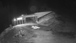 Modrá sjezdovka - dojezd k lanové dráze