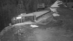 Modrá sjezdovka - dojezd k lanové dráze