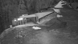 Modrá sjezdovka - dojezd k lanové dráze