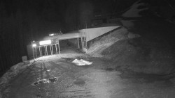 Modrá sjezdovka - dojezd k lanové dráze