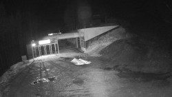 Modrá sjezdovka - dojezd k lanové dráze