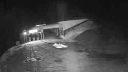 Modrá sjezdovka - dojezd k lanové dráze