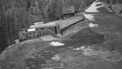 Modrá sjezdovka - dojezd k lanové dráze