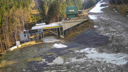 Modrá sjezdovka - dojezd k lanové dráze