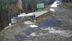 Modrá sjezdovka - dojezd k lanové dráze