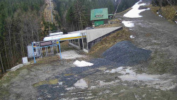 Modrá sjezdovka - dojezd k lanové dráze