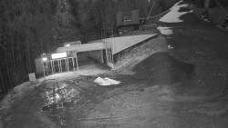 Modrá sjezdovka - dojezd k lanové dráze