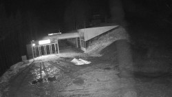 Modrá sjezdovka - dojezd k lanové dráze