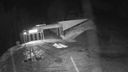 Modrá sjezdovka - dojezd k lanové dráze