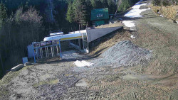 Modrá sjezdovka - dojezd k lanové dráze