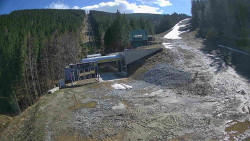 Modrá sjezdovka - dojezd k lanové dráze