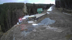 Modrá sjezdovka - dojezd k lanové dráze