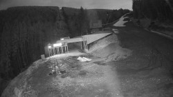 Modrá sjezdovka - dojezd k lanové dráze