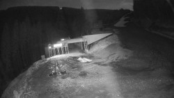 Modrá sjezdovka - dojezd k lanové dráze