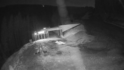 Modrá sjezdovka - dojezd k lanové dráze