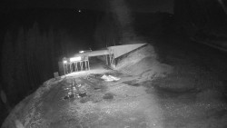 Modrá sjezdovka - dojezd k lanové dráze