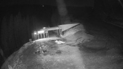 Modrá sjezdovka - dojezd k lanové dráze