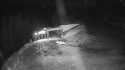 Modrá sjezdovka - dojezd k lanové dráze