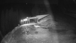 Modrá sjezdovka - dojezd k lanové dráze