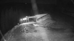 Modrá sjezdovka - dojezd k lanové dráze