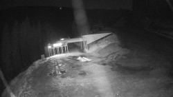 Modrá sjezdovka - dojezd k lanové dráze