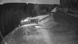 Modrá sjezdovka - dojezd k lanové dráze