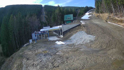 Modrá sjezdovka - dojezd k lanové dráze