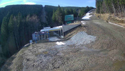 Modrá sjezdovka - dojezd k lanové dráze