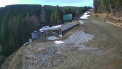 Modrá sjezdovka - dojezd k lanové dráze