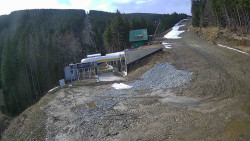 Modrá sjezdovka - dojezd k lanové dráze