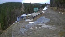 Modrá sjezdovka - dojezd k lanové dráze