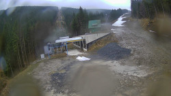 Modrá sjezdovka - dojezd k lanové dráze