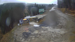 Modrá sjezdovka - dojezd k lanové dráze