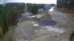 Modrá sjezdovka - dojezd k lanové dráze