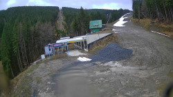 Modrá sjezdovka - dojezd k lanové dráze