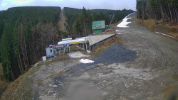 Modrá sjezdovka - dojezd k lanové dráze