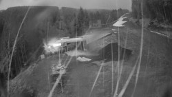 Modrá sjezdovka - dojezd k lanové dráze