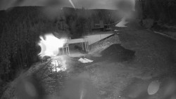 Modrá sjezdovka - dojezd k lanové dráze