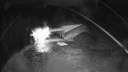 Modrá sjezdovka - dojezd k lanové dráze