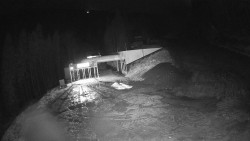 Modrá sjezdovka - dojezd k lanové dráze