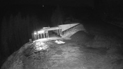 Modrá sjezdovka - dojezd k lanové dráze