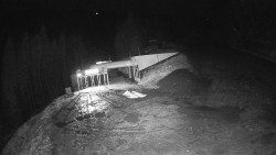 Modrá sjezdovka - dojezd k lanové dráze