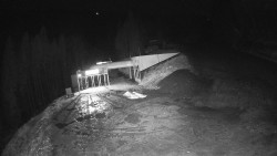 Modrá sjezdovka - dojezd k lanové dráze