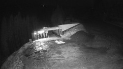 Modrá sjezdovka - dojezd k lanové dráze