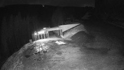 Modrá sjezdovka - dojezd k lanové dráze