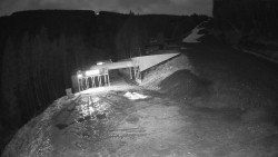 Modrá sjezdovka - dojezd k lanové dráze